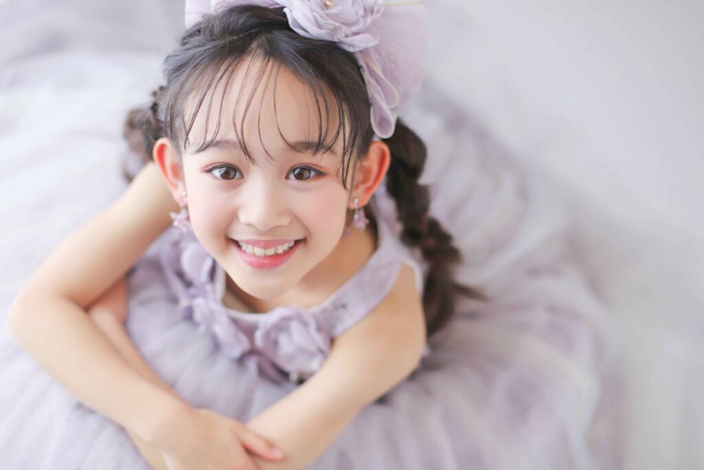 七五三(753)奈良市_フォトスタジオワタナベ(渡辺写真館)奈良柏木店_7歳女の子ドレス撮影