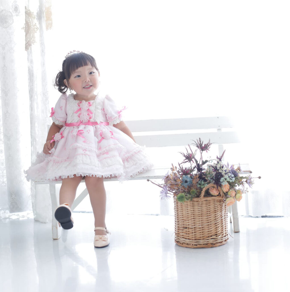 七五三(753)奈良市_フォトスタジオワタナベ(渡辺写真館)_柏木店_3歳女の子ドレス