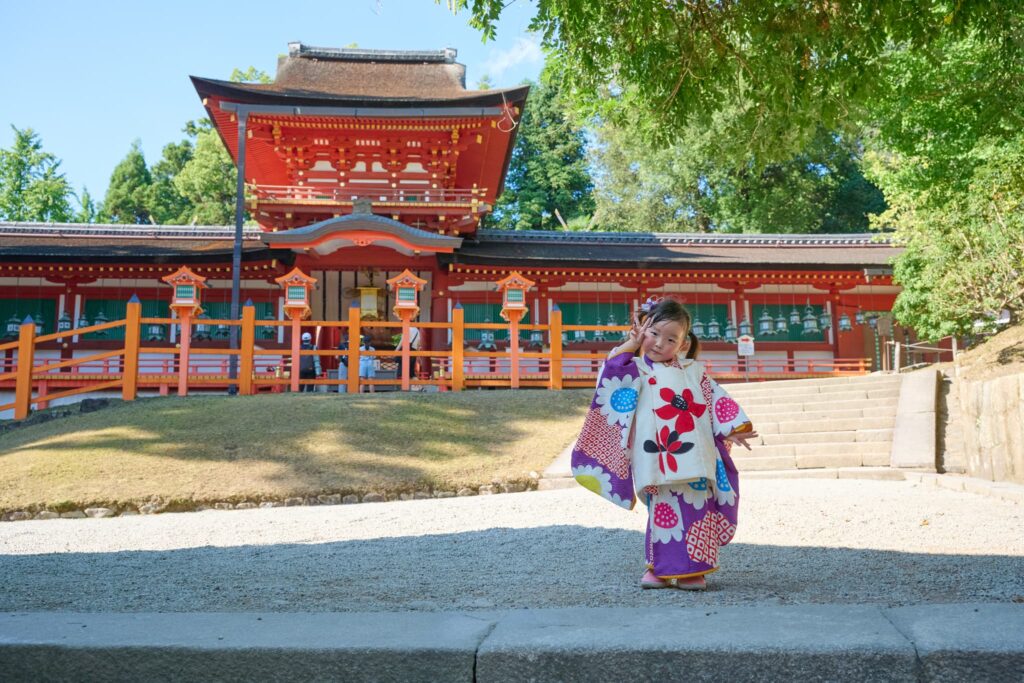 七五三(753)奈良市_フォトスタジオワタナベ(渡辺写真館)_春日大社_中門・御廊