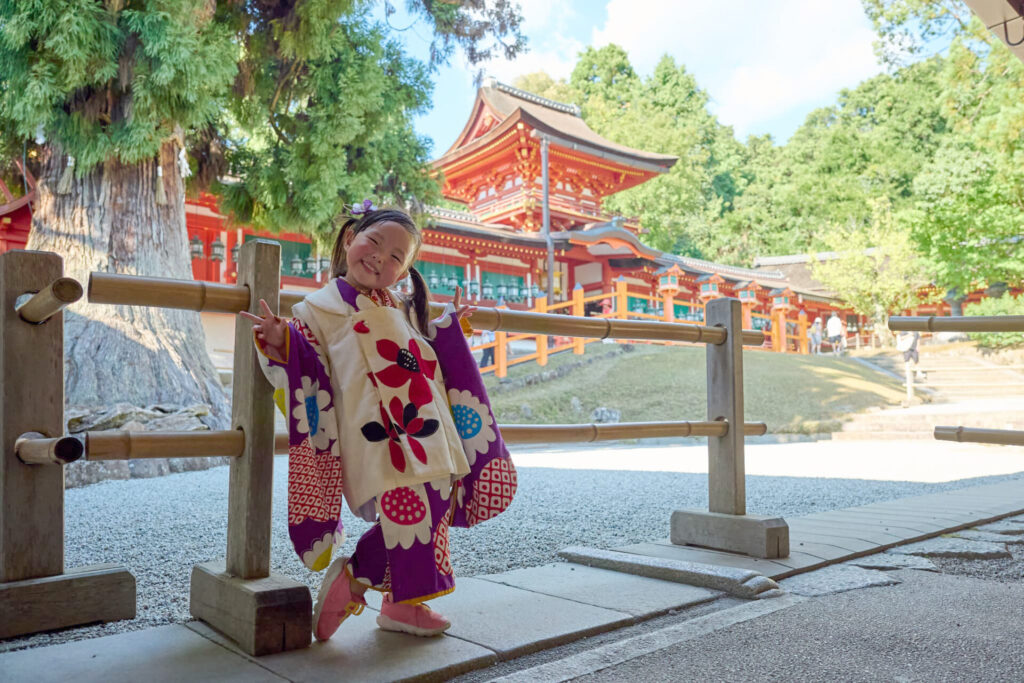 七五三(753)奈良市_フォトスタジオワタナベ(渡辺写真館)_春日大社_中門・御廊が映えるスポット